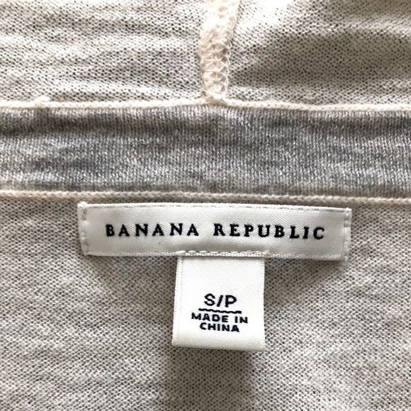 BANANA REPUBLIC cream hooded long cardigan NWOT S! - Picture 4 of 10